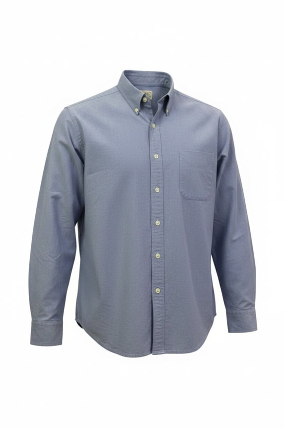 LL BEAN SHIRT VINTAGE BLUE MEN L pre-owned