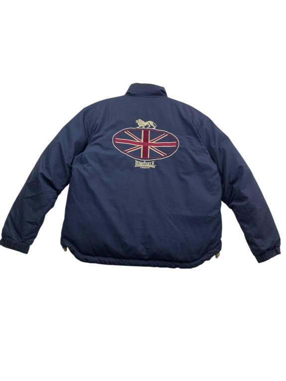 Lonsdale Giacca Puffer con Logo Vintage Blu Scuro da Uomo L/XL
