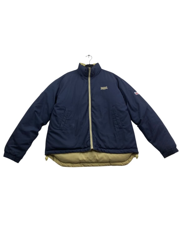 Lonsdale Giacca Puffer con Logo Vintage Blu Scuro da Uomo L/XL