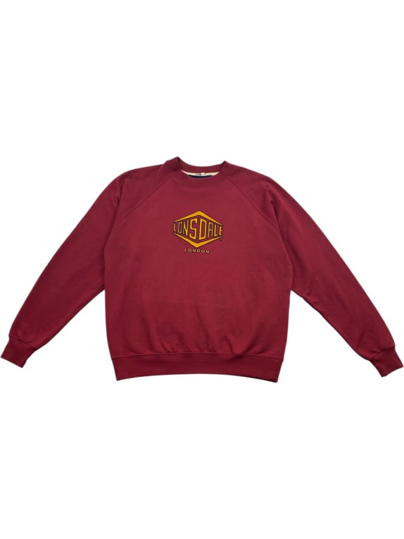 LONSDALE Sweatshirt Vintage Logo Bordeaux Men’s M