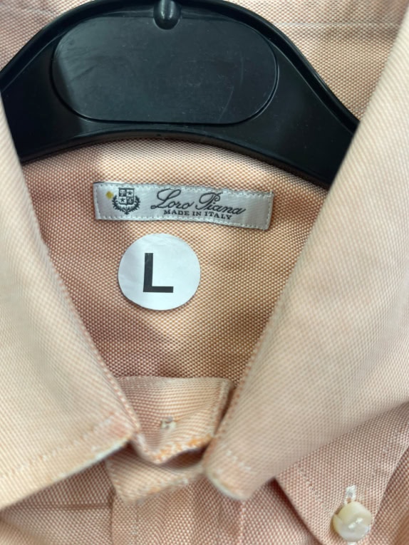 Loro Piana Πουκάμισο Βαμβακερό Luxury Ιταλικό Ροζ Ανδρικό L