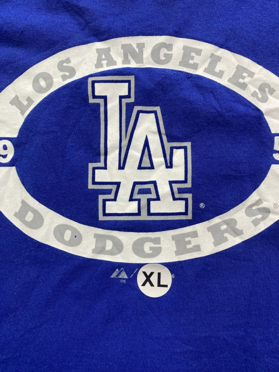 LOS ANGELES DODGERS GRAPHIC TEE ATHLETIC BLUE MEN PRE OWNED XL