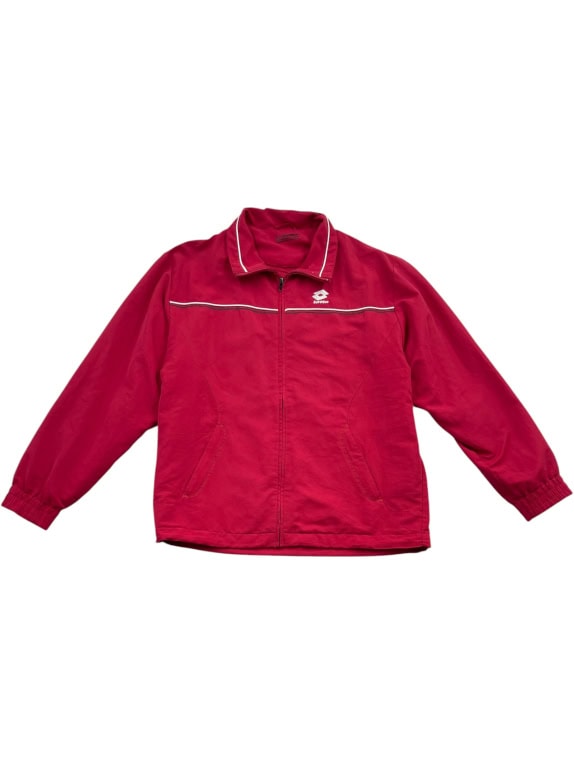 LOTTO GIACCA SPORTIVA STILE RETRO ROSSA UNISEX L