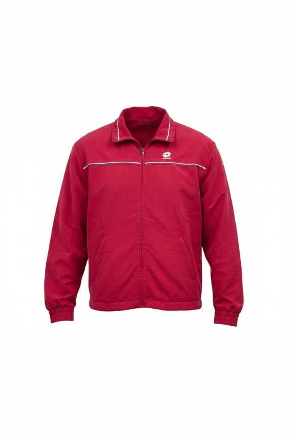 LOTTO SPORTS ZIP-UP JACKET RETRO STYLE RED UNISEX L