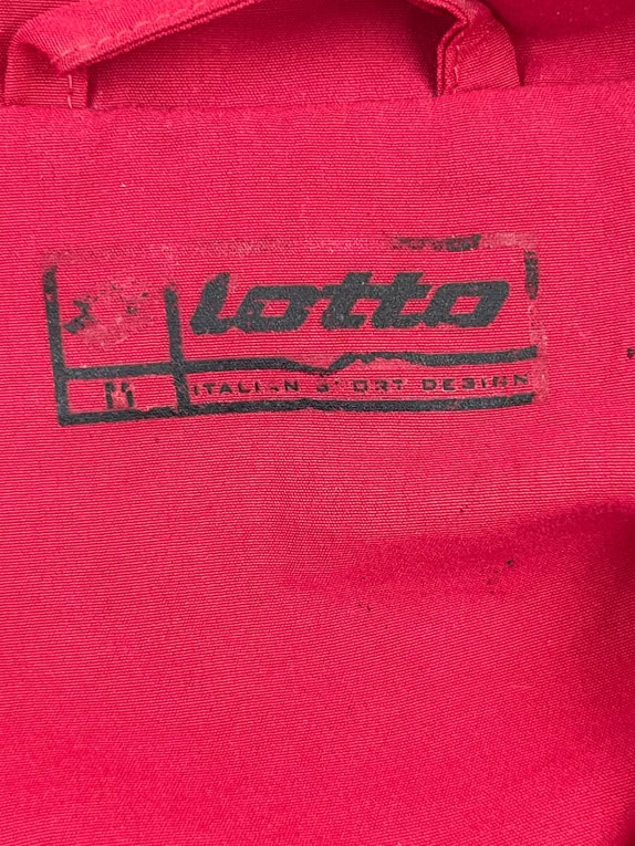 LOTTO GIACCA SPORTIVA STILE RETRO ROSSA UNISEX L