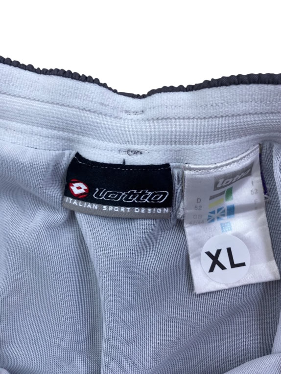 LOTTO VINTAGE ATP TOUR ATHLETIC TENNIS SHORTS LOGO GREY / BLACK MEN'S XL