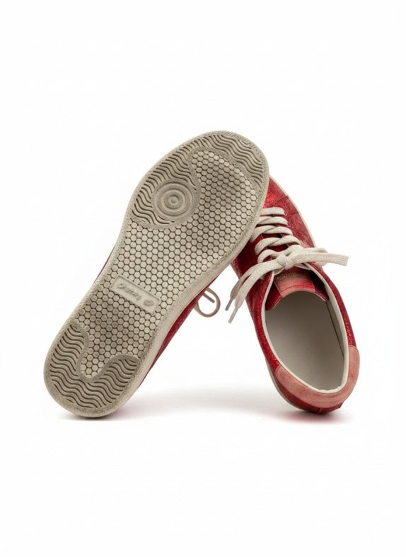 90s LOTTO SNEAKERS RETRO RED WOMEN PRE OWNED EU 41