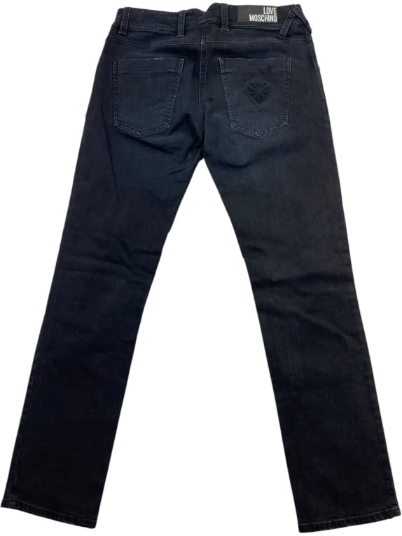 LOVE MOSCHINO PANTALONI VINTAGE CON LOGO NERI DA DONNA S