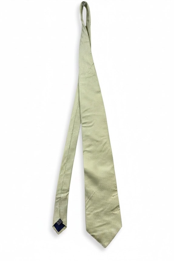 LUCIANO SOPRANI TIE CLASSIC LIGHT GREEN MENS PRE OWNED