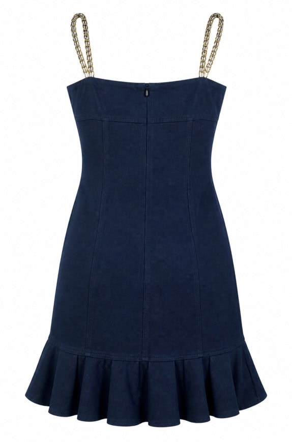 LUISA SPAGNOLI DRESS MINIMAL NAVY WOMEN PRE OWNED