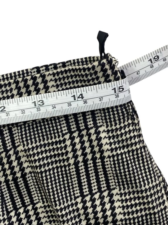 LUISA SPAGNOLI ΦΟΥΣΤΑ CHECK PATTERN ΑΣΠΡΟΜΑΥΡΗ ΓΥΝΑΙΚΕΙΑ M