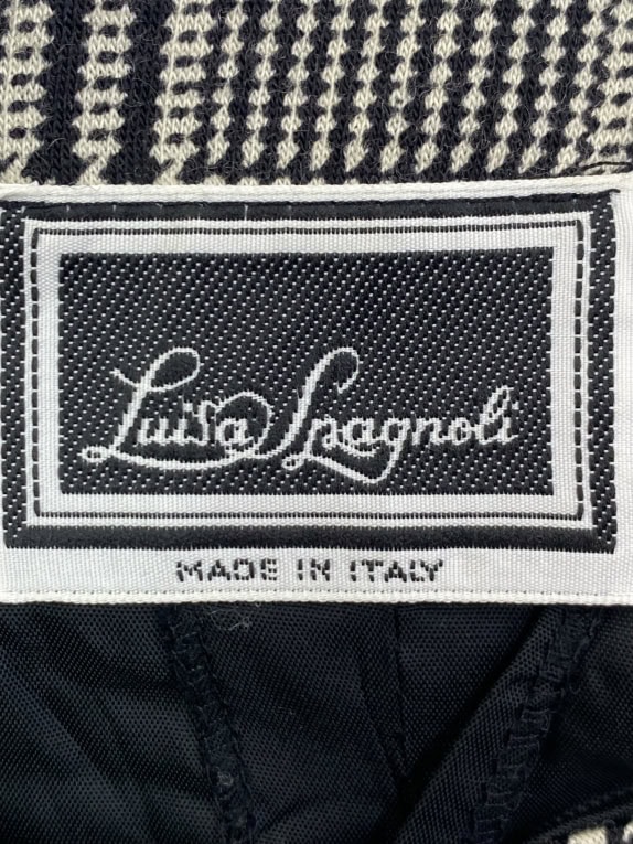 LUISA SPAGNOLI ΦΟΥΣΤΑ CHECK PATTERN ΑΣΠΡΟΜΑΥΡΗ ΓΥΝΑΙΚΕΙΑ M