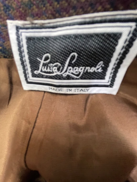 Luisa Spagnoli Gonna classica midi da donna in lana a quadri M