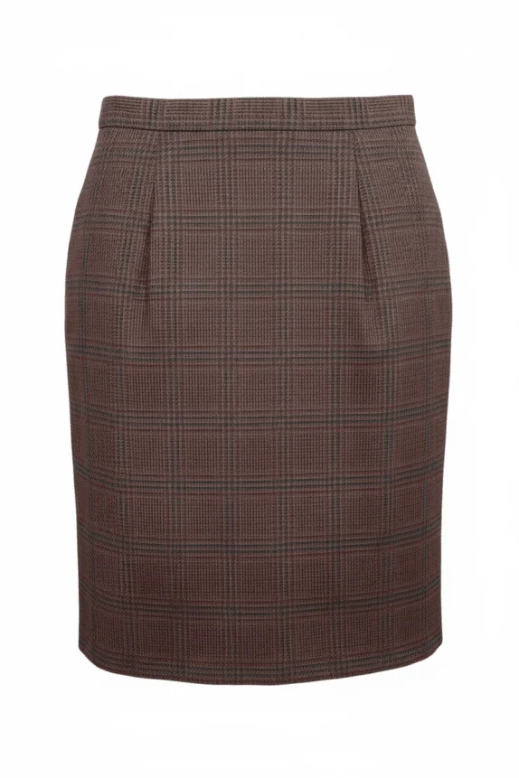 Luisa Spagnoli Plaid Wool Skirt Classic Midi Women’s M