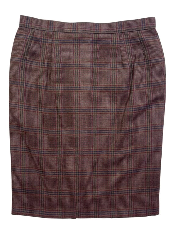 Luisa Spagnoli Gonna classica midi da donna in lana a quadri M