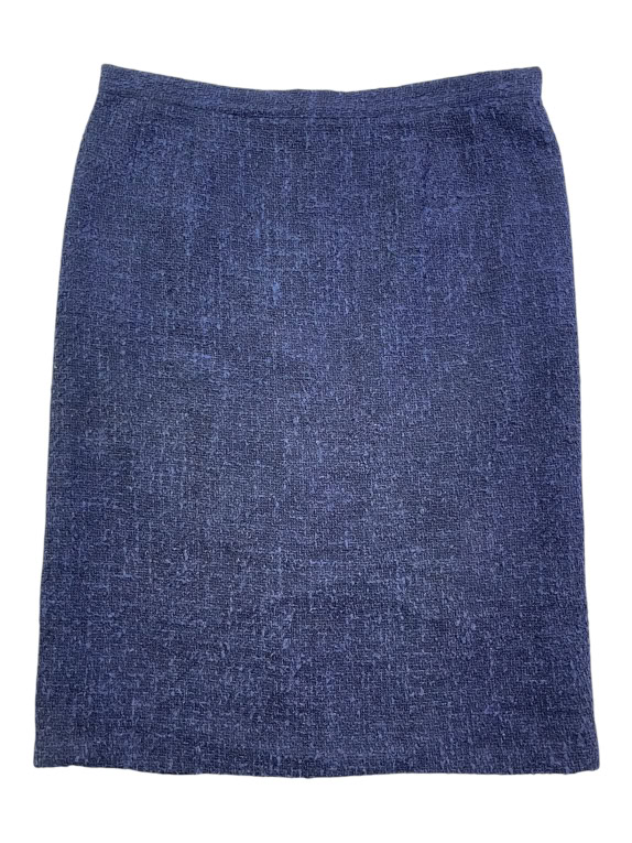 Luisa Spagnoli Φούστα Midi Μπλε Tweed Υφή Γυναικεία XL