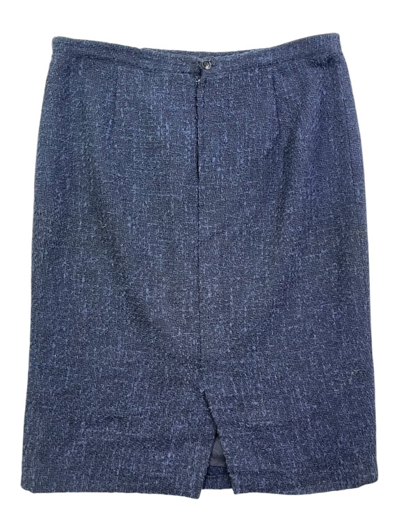 Luisa Spagnoli Φούστα Midi Μπλε Tweed Υφή Γυναικεία XL
