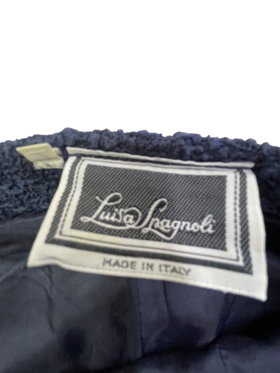 Luisa Spagnoli Φούστα Midi Μπλε Tweed Υφή Γυναικεία XL