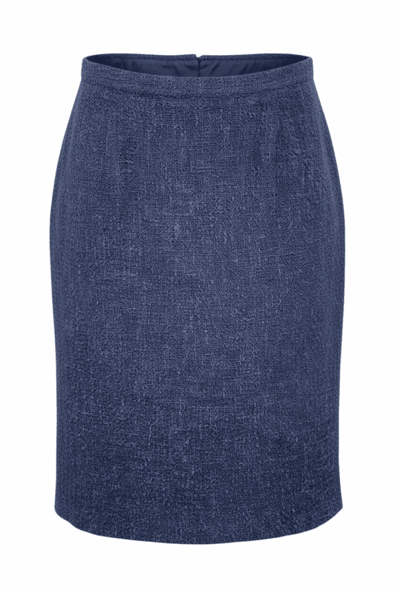 Luisa Spagnoli Φούστα Midi Μπλε Tweed Υφή Γυναικεία XL