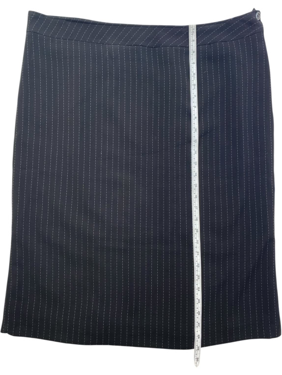 LUISA SPAGNOLI PINSTRIPE SKIRT BLACK WOMEN'S XXL