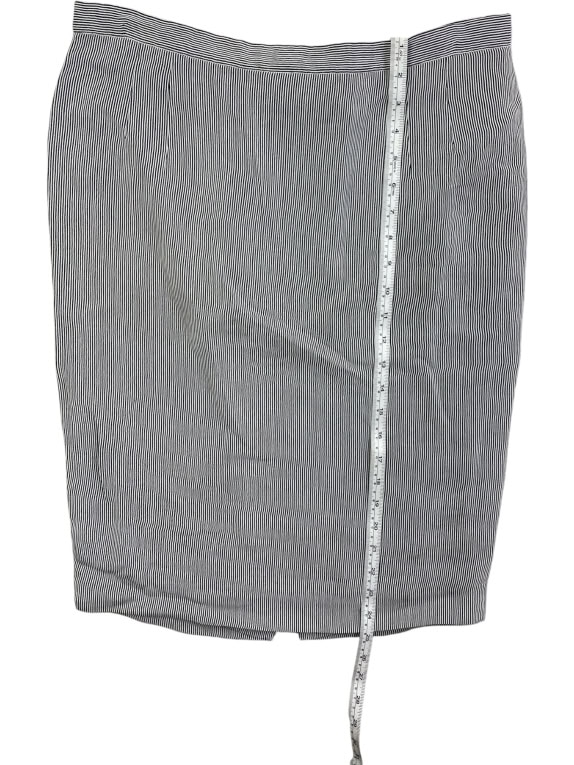 LUISA SPAGNOLI GONNA VINTAGE A RIGHE BIANCO E NERO DA DONNA L