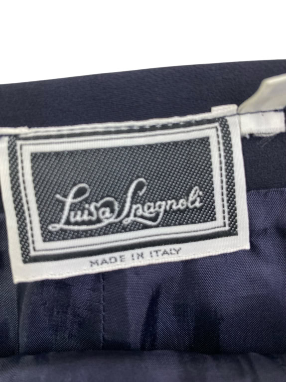 LUISA SPAGNOLI VINTAGE SKIRT LOGO BLUE WOMEN L
