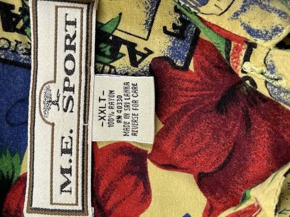 M R E S PORT ΠΟΥΚΑΜΙΣΟ ALOHA ΠΟΛΥΧΡΩΜΟ ΑΝΤΡΙΚΟ PRE OWNED XXL