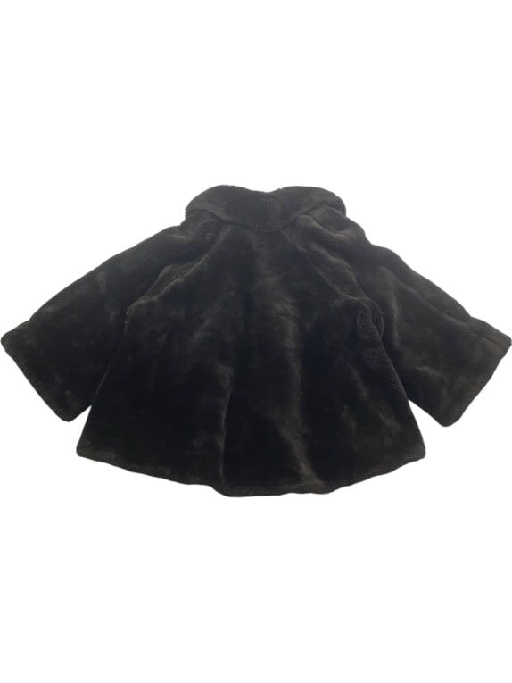 Machalie Vintage Faux Fur Παλτό-Κάπα Logo Μαύρο Γυναικείο One Size (XL Fit)
