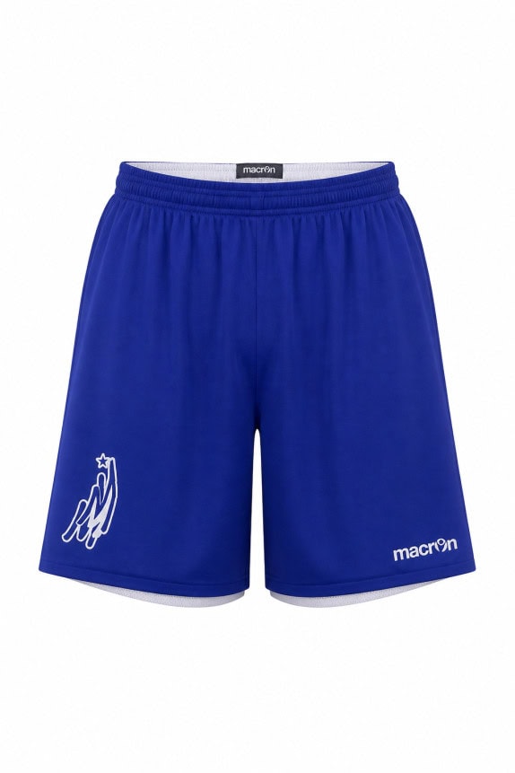 MACRON BASKETBALL SHORTS GRAPHIC BLUE MEN PRE OWNED S