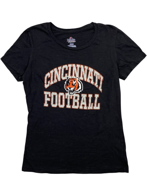Majestic Cincinnati Bengals T-Shirt Μαύρο Γυναικείο S