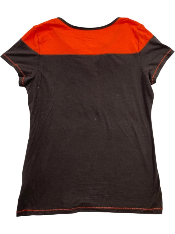 Majestic Cleveland Browns T-Shirt Μαύρο-Πορτοκαλί Γυναικείο L