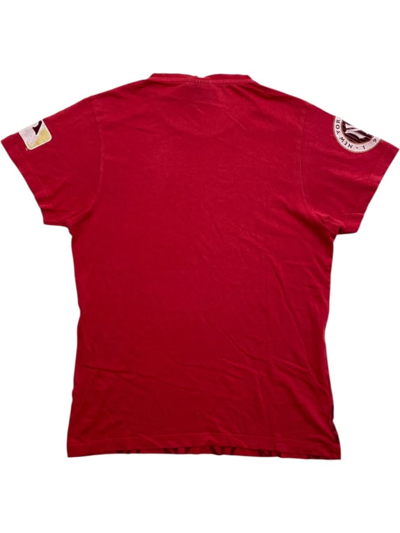 MAJESTIC COOPERSTOWN MLB NEW YORK YANKEES T-SHIRT ALL-OVER PRINT ΚΟΚΚΙΝΟ ΓΥΝΑΙΚΕΙΟ M