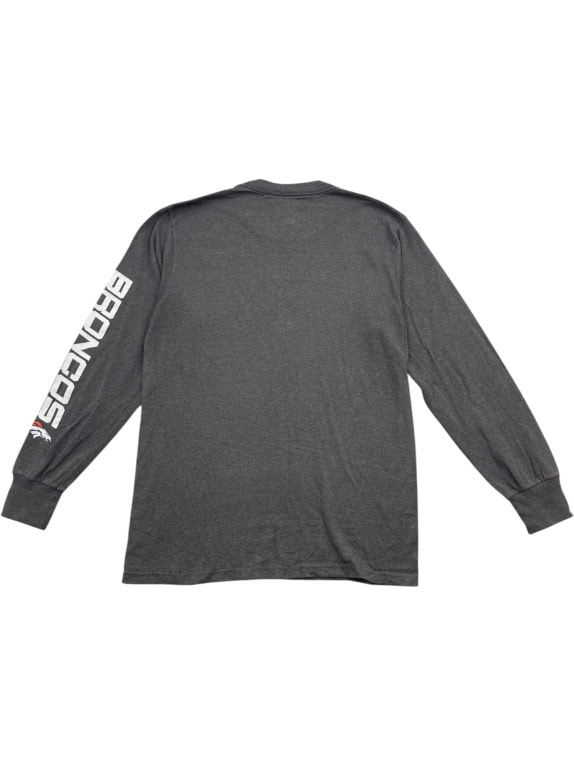 Majestic Denver Broncos Long Sleeve T-Shirt Logo Γκρι Unisex L