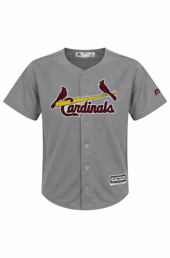 MAJESTIC GRAPHIC BASEBALL JERSEY GREY MEN PRE OWNED XS