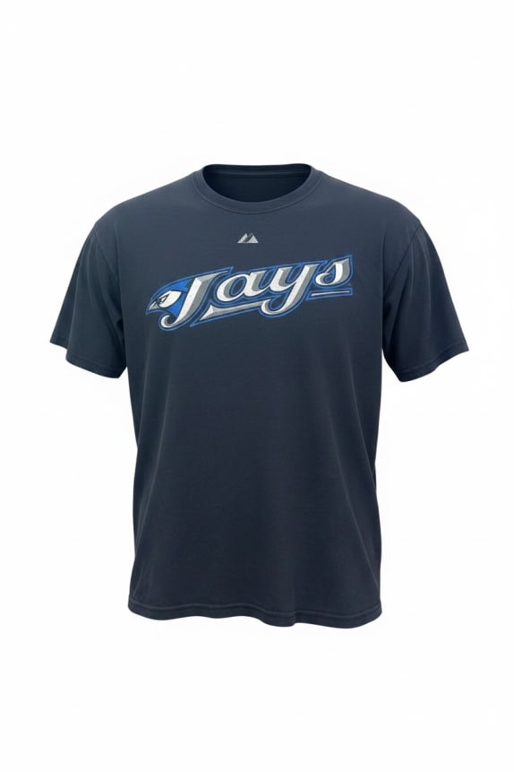 MAJESTIC GRAPHIC TEE SPORTSWEAR NAVY UNISEX PRE OWNED