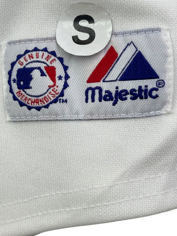 MAJESTIC ΓΥΑΛΙΝΚΗ ΜΠΛΟΥΖΑ BASEBALL VINTAGE ΛΕΥΚΟ ΑΝΤΡΙΚΟ PRE OWNED S