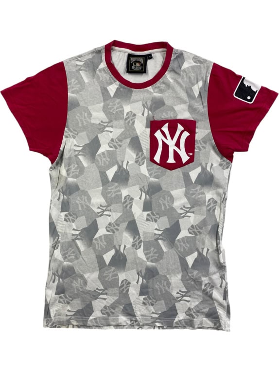 Majestic MLB New York Yankees T-Shirt Vintage Logo Γκρι Ανδρικό S