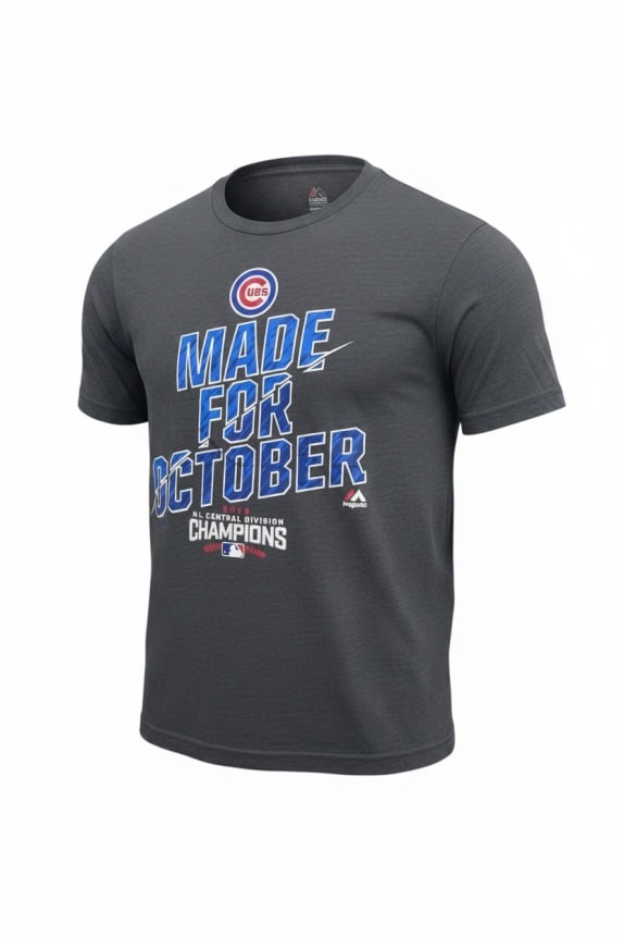 Majestic T-Shirt Chicago Cubs Big Logo Γκρι UNISEX M
