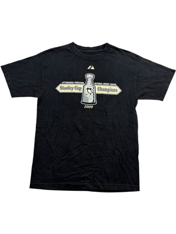 MAJESTIC T SHIRT GRAPHIC ΞΕΘΩΡΙΑΣΜΕΝΟ ΜΑΥΡΟ ΑΝΤΡΙΚΟ PRE OWNED M