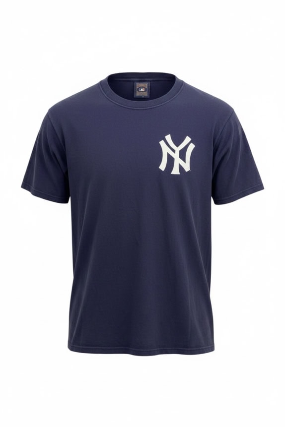 MAJESTIC T-SHIRT LOGO NEW YORK YANKEES BLU UNISEX L