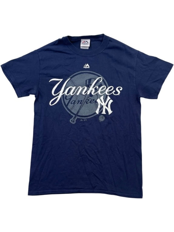 MAJESTIC YANKEES GRAPHIC TEE SPORTSWEAR NAVY ΑΝΤΡΙΚΟ PRE OWNED