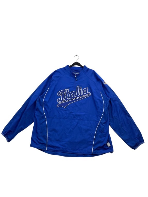 MAJESTIC ΖΑΚΕΤΑ ITALIA BASEBALL ΜΠΛΕ UNISEX 2XL