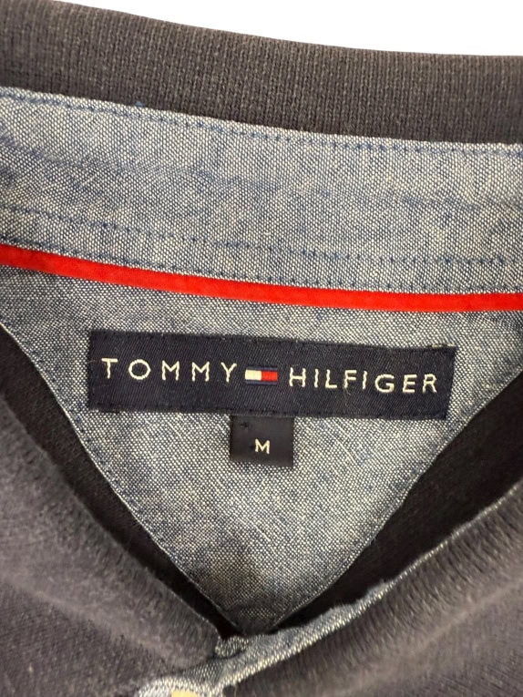 Μακρυμάνικη Πόλο VINTAGE Tommy Hilfiger Σκούρο Μπλε M