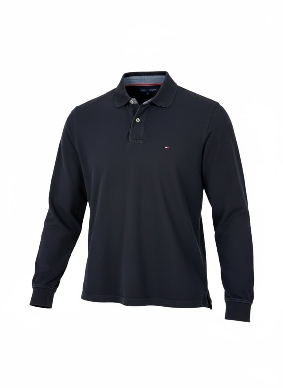 Μακρυμάνικη Πόλο VINTAGE Tommy Hilfiger Σκούρο Μπλε M