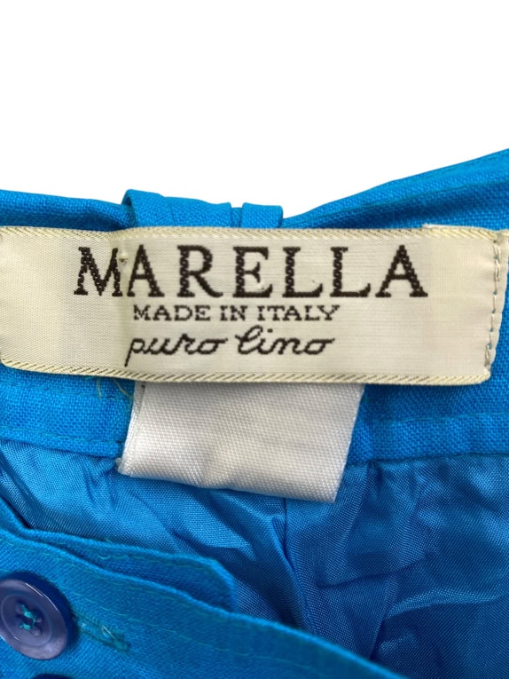 MARELLA ΦΟΥΣΤΑ MIDI PURO LINO ΜΠΛΕ ΓΥΝΑΙΚΕΙΑ S