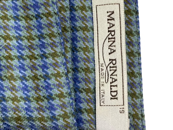 MARINA RINALDI ΦΟΥΣΤΑ ΜΙΝΤΙ HOUNDSTOOTH ΜΠΛΕ/ΠΡΑΣΙΝΟ ΓΥΝΑΙΚΕΙΟ M