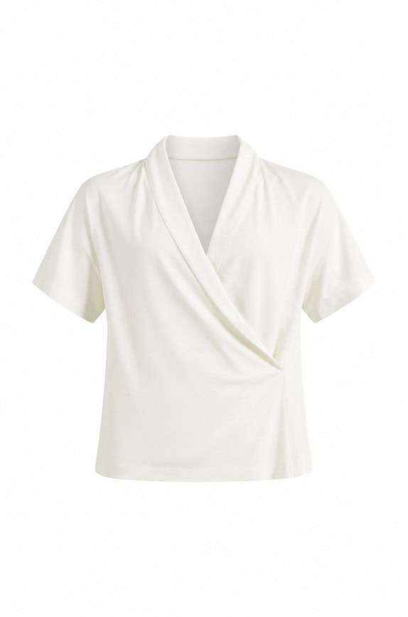 MARINA RINALDI ΜΠΛΟΥΖΑ WRAP OFF WHITE ΓΥΝΑΙΚΕΙΟ PRE OWNED M