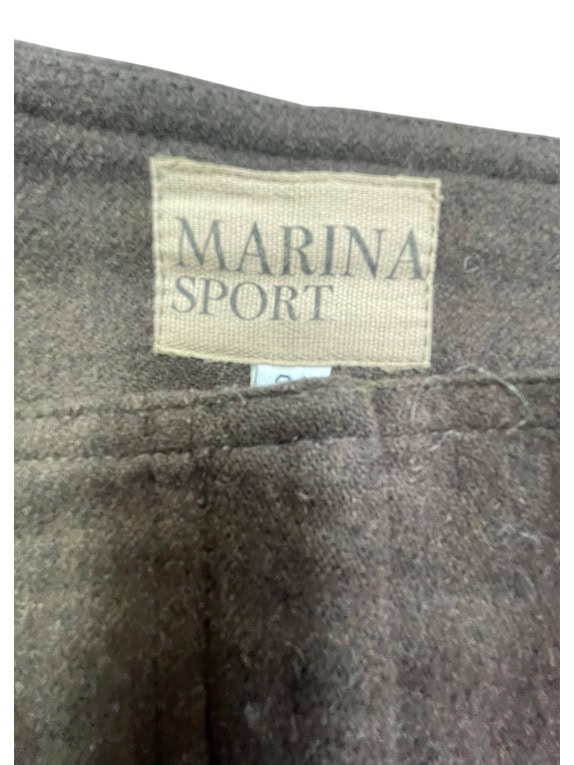 Marina Sport Μάλλινη Φούστα Καφέ Γυναικεία L