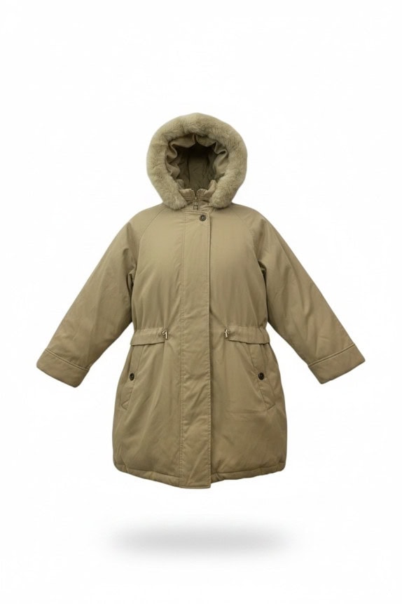 MARKS AND SPENCER ΠΑΛΤΟ ΠΑΡΚΑ MINIMAL KHAKI ΓΥΝΑΙΚΕΙΟ PRE OWNED XL