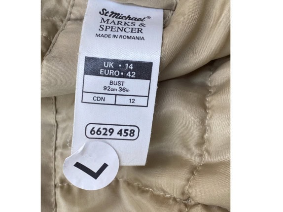 MARKS AND SPENCER ΠΑΛΤΟ ΠΑΡΚΑ MINIMAL KHAKI ΓΥΝΑΙΚΕΙΟ PRE OWNED XL